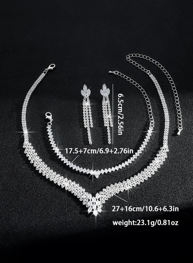 Take Two  3-Piece Embellished Necklace, Bracelet And Earrings Jewelry Set for Women | Best Price UAE